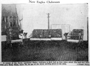 Eagles Lodge clubroom lounge, Jun 1936