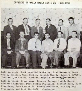 Eagles Lodge officers, 1948-1949