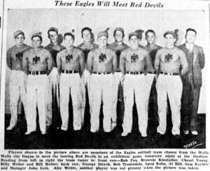 Eagles softball team, Jun 1937
